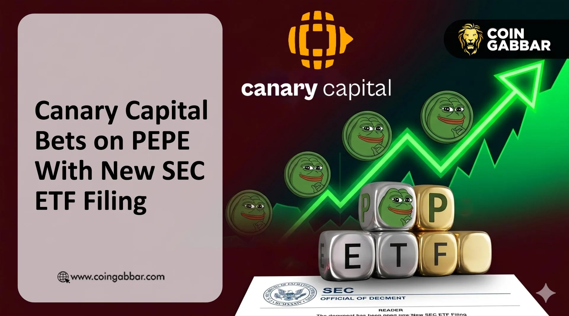 Canary Capital 向美国证券交易委员会提交 PEPE ETF 申请：市场会认真对待吗？