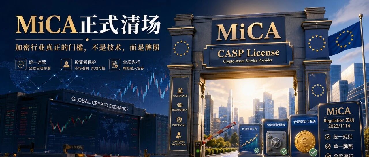 MiCA正式清场：从币安暂停欧盟服务 看加密市场的牌照时代