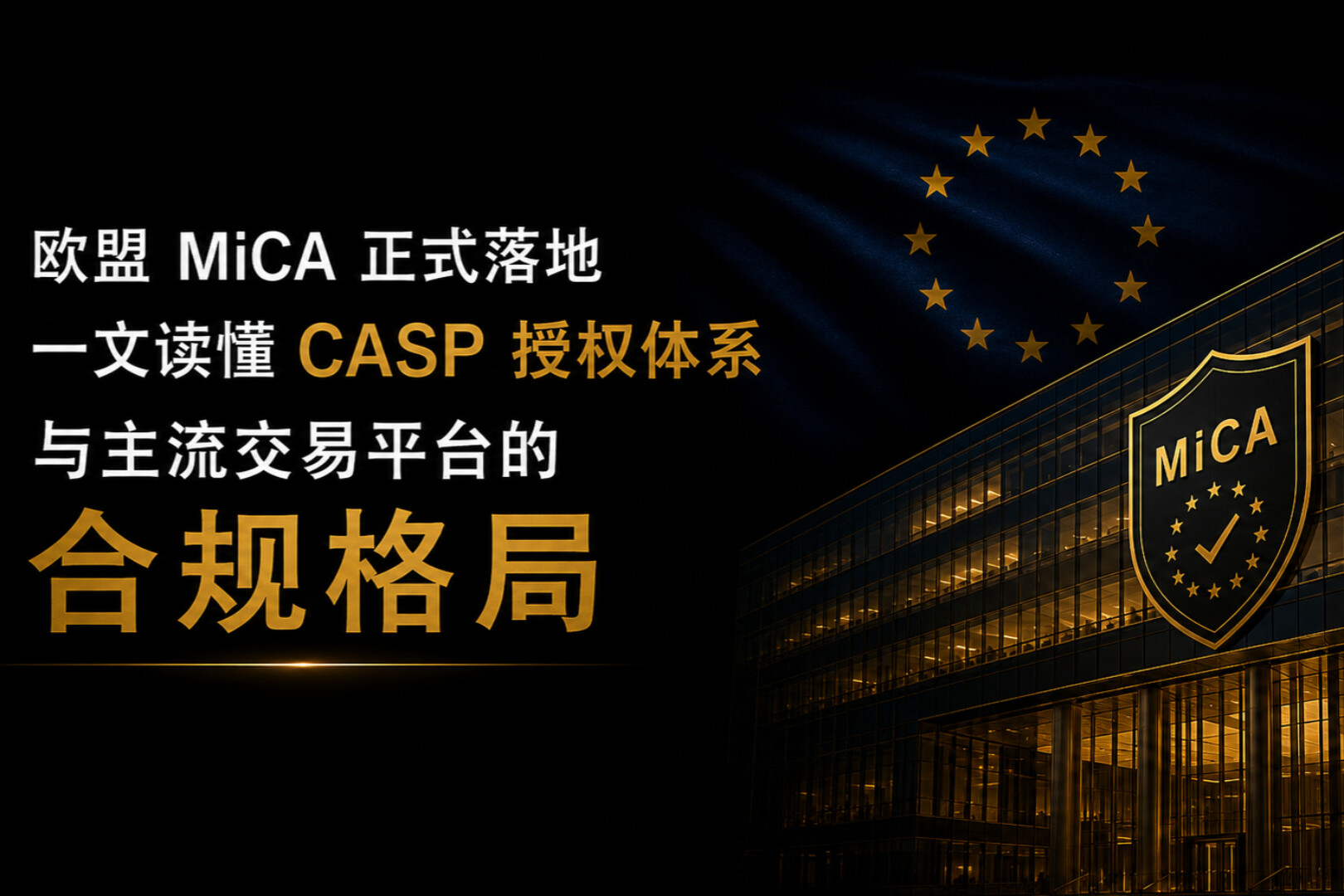 欧盟 MiCA 正式落地：一文读懂 CASP 授权体系与主流交易平台合规格局