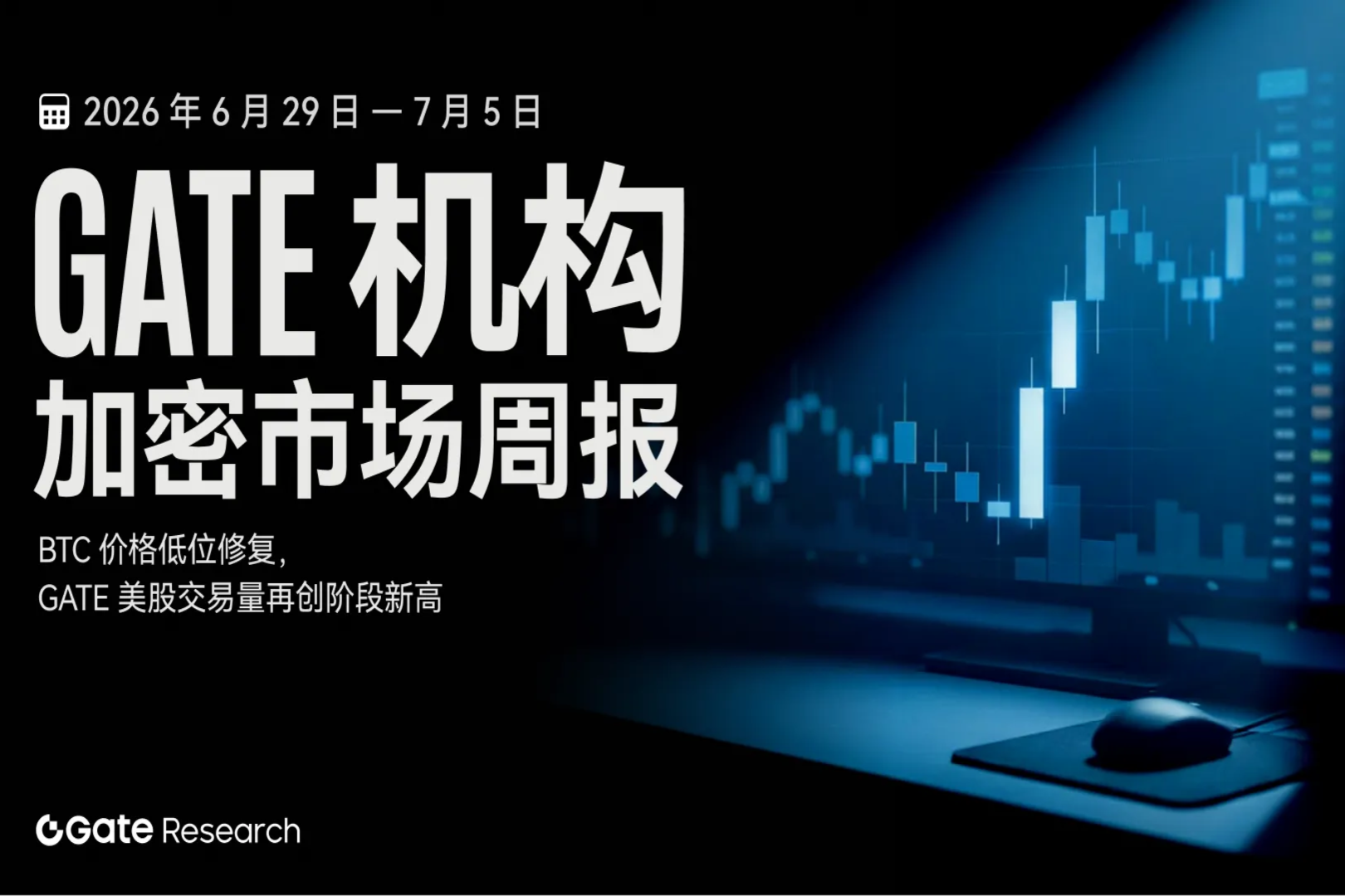 Gate 机构周报： BTC 价格低位修复， Gate 美股交易量再创阶段新高