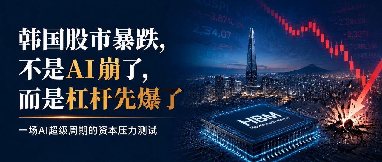 韩国股市暴跌 不是AI崩了 而是杠杆先爆了